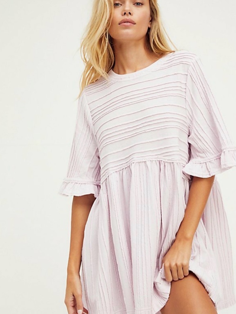 Free People Light Lavender Take a Spin Dress, small